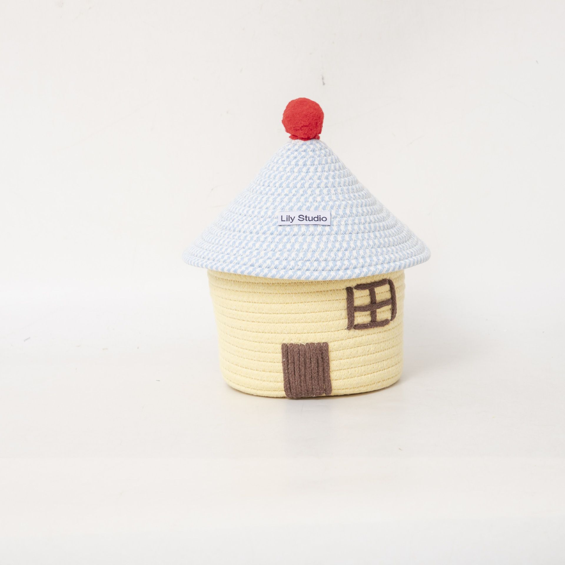 Woven Christmas Tree Storage Basket Christmas Ornament Desktop Home Toy Snacks Toiletries Storage Box Home Decoration: Red