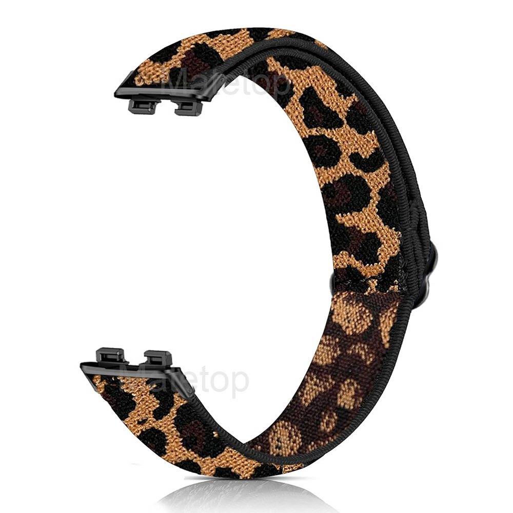 Bracelet élastique en Nylon pour Huawei Band 10 9 8 sport femmes hommes montre Bracelet boucle pour Huawei Band 8 9 10 remplacement: GREEN BLUE / 12mm