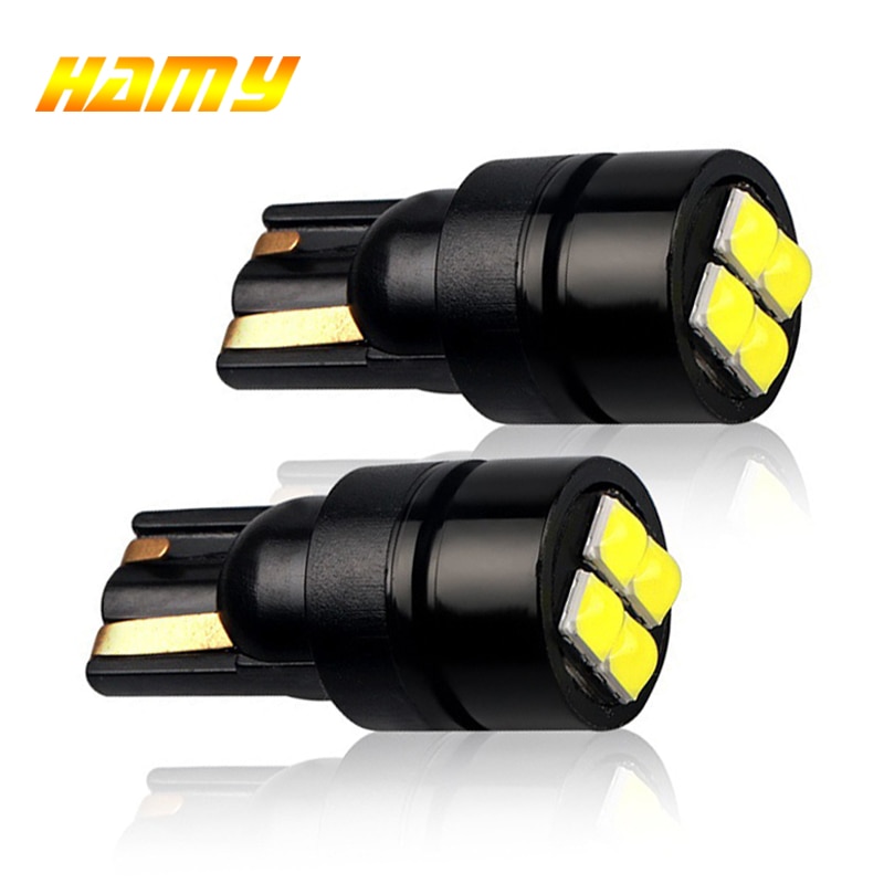 2 Stuks Auto Led Lamp 12V 6500K 3030 Smd Wit T10 W5W Led Canbus 5W5 Geen Fout Auto signaal Licht Ontruiming Wedge Side Lamp 4led's