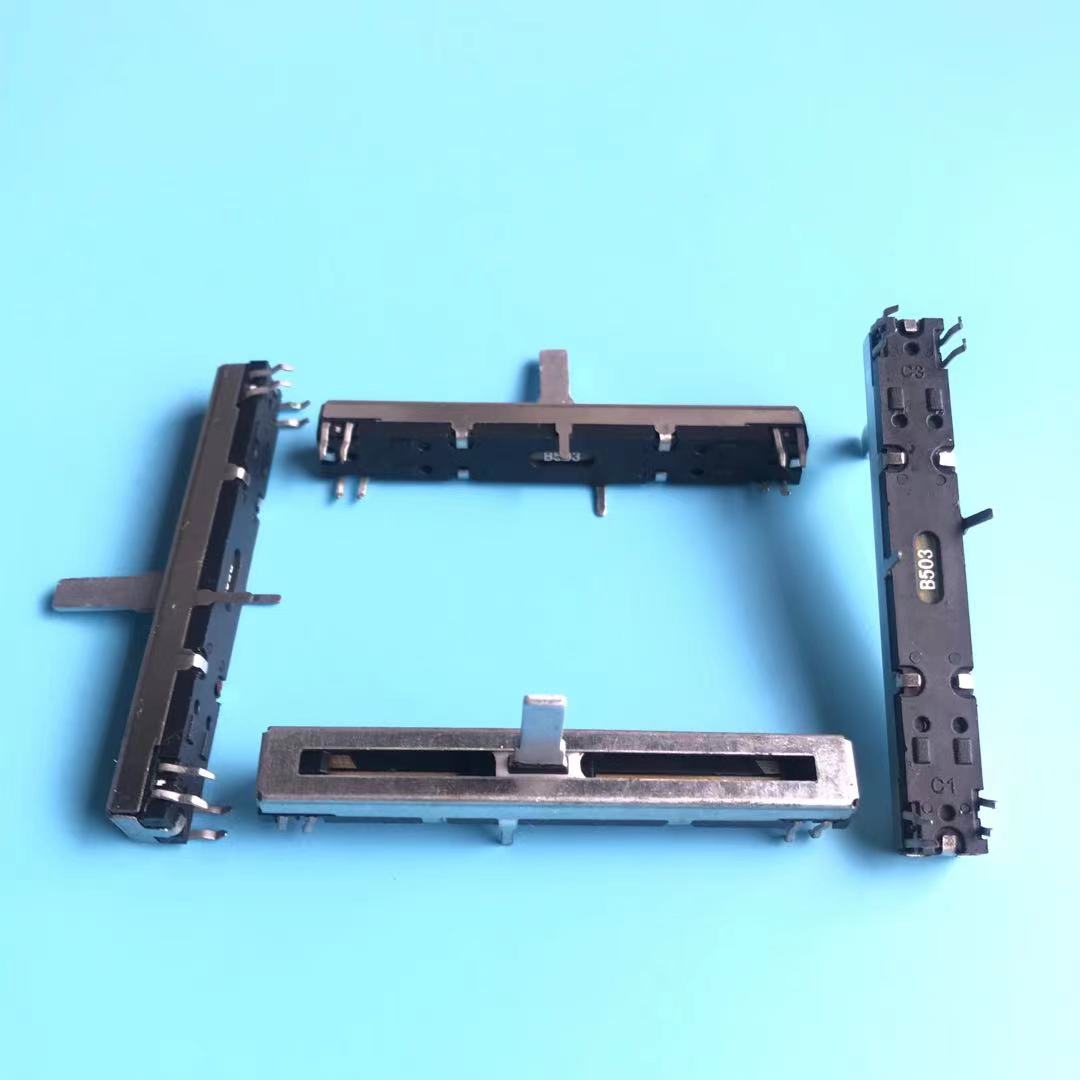 Potentiomètre à Double glissière B50K B50KX2, 6cm, 60MM, longueur de la poignée 15MM, 20 pièces/lot