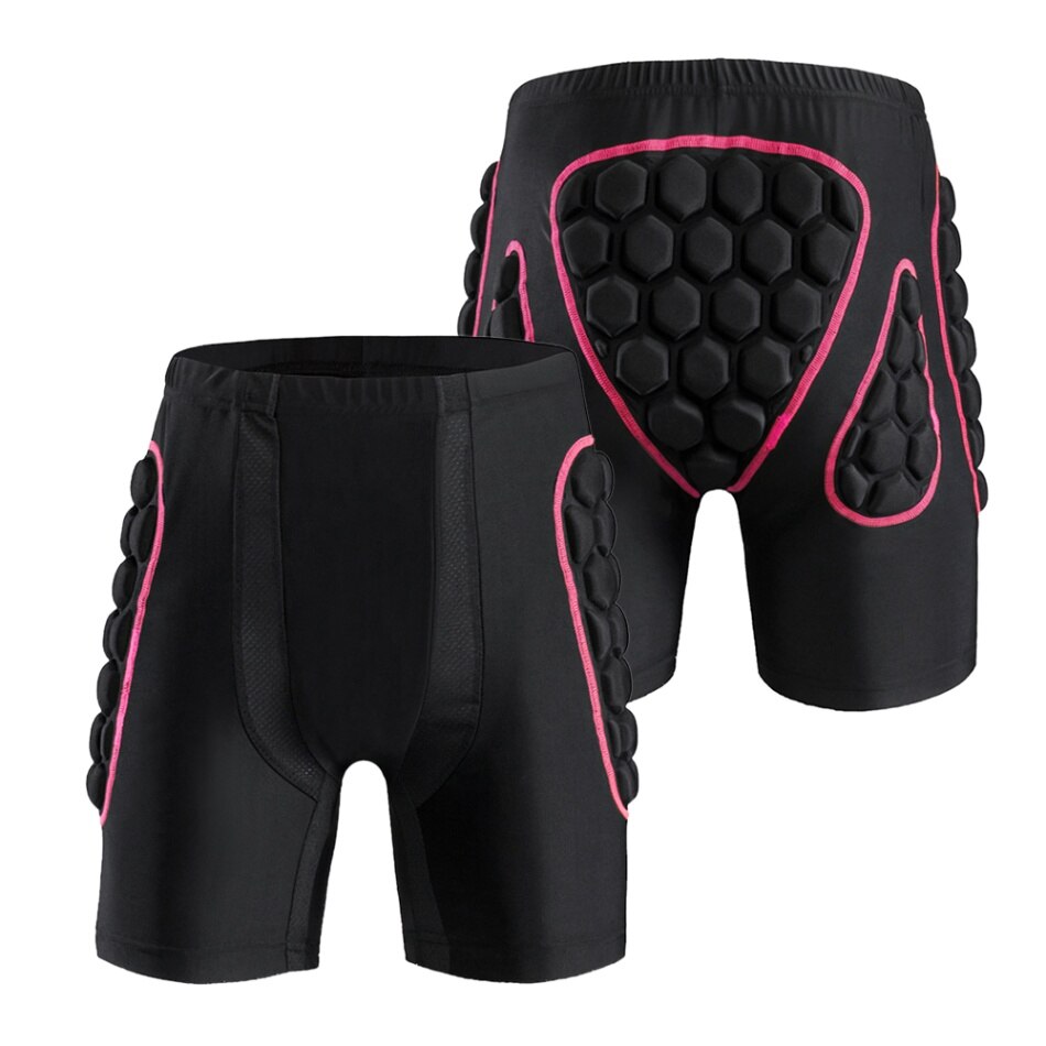 Männer der Hüfte Hintern Schutz Gepolsterte draussen Sport Skifahren skaten Snowboard kurze Hose Hüfte Schutz kurze Hose Pad Für Ski Snowboard: Rosa / XXL