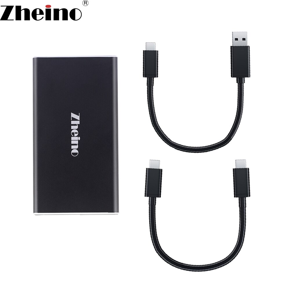 Zheino USB 3.0 Portable External 120GB 240GB 128GB 256GB 512GB SSD Aluminum Case mSATA Solid State Drive for laptop notebook PC