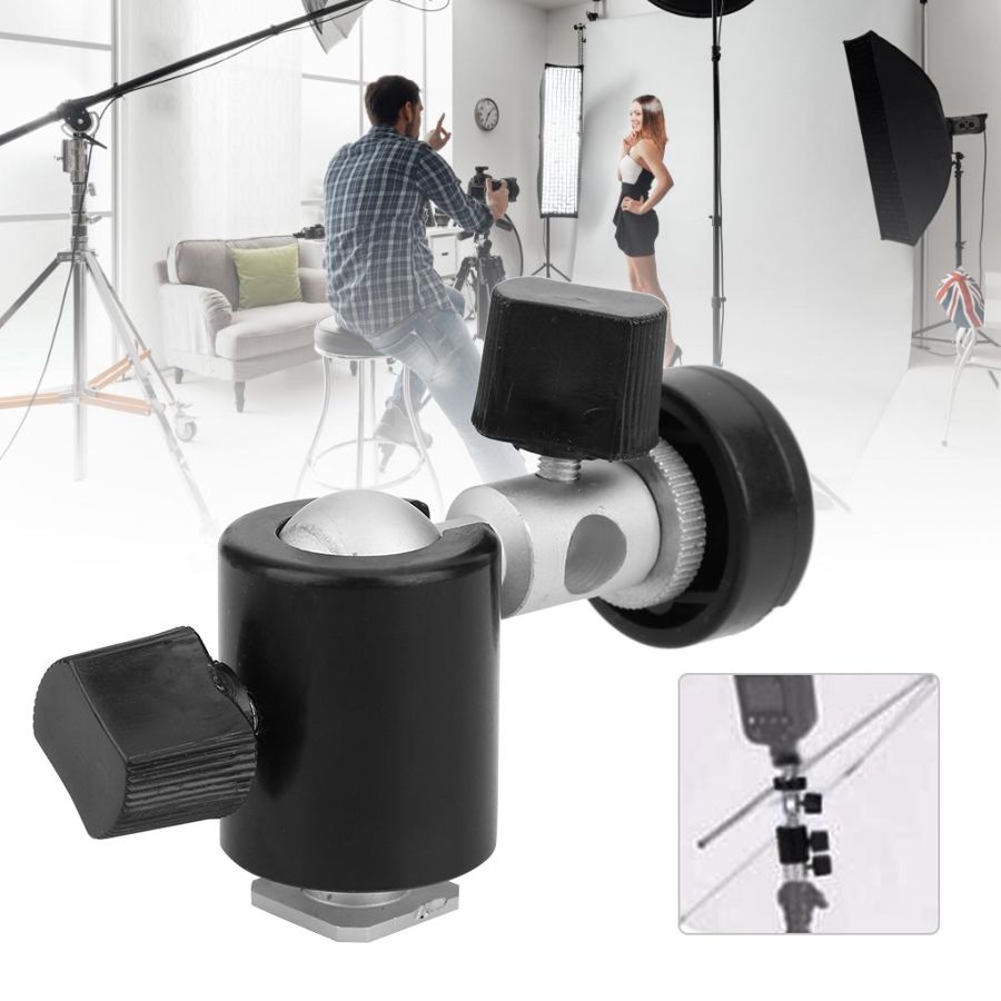 photography stand Photography Small D Type Light Video Camcorder Flash Light Mount DV Camera SLR Tripod Ballhead Fixed Clamp