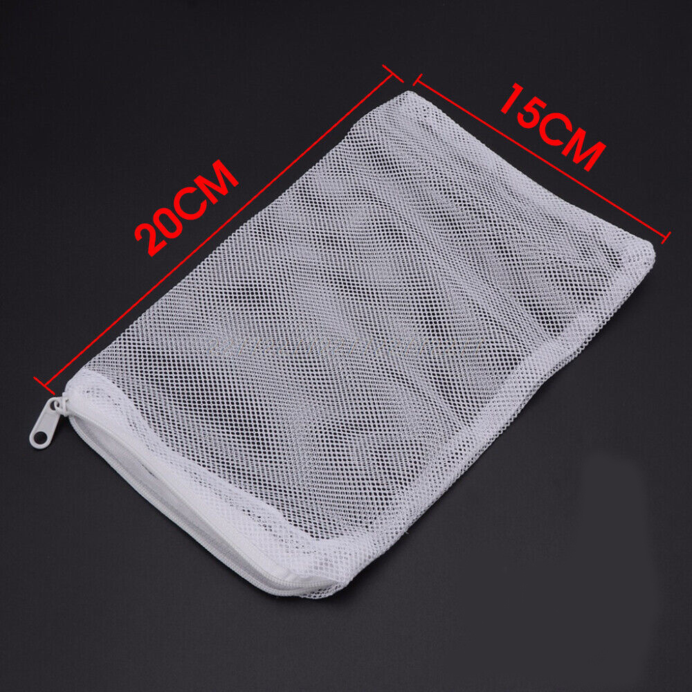 Sacs en filet filtrant pour Aquarium, 5/10 pièces, sacs multimédia à filtre fin réutilisables avec fermeture éclair pour réservoirs d'eau douce et salée, filtre pour Aquarium: S / Black