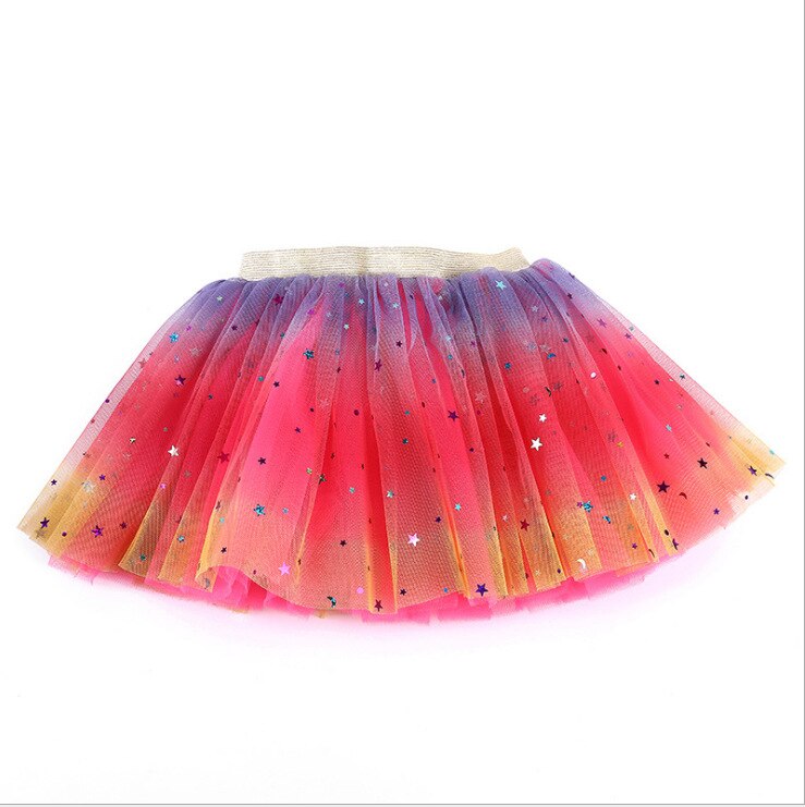 Prinzessin Mädchen freundlicher Baby Sterne Ballettröckchen Felsen Party Kostüm Ballett Mädchen tanzen Pailletten Ballettröckchen Pettiskirt: D / 3 zu 8 Jahre