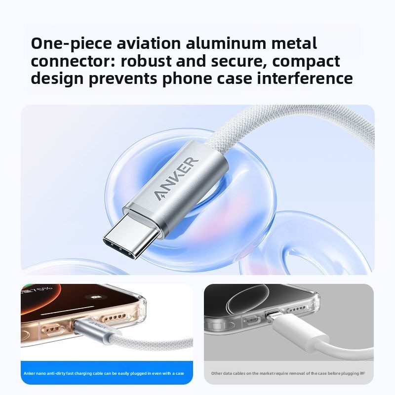 Anker 140w dobbelt type cc opladningskabel pd hurtigopladning usb - if-certificeret cc-datakabel egnet til apple 17 og android huawei