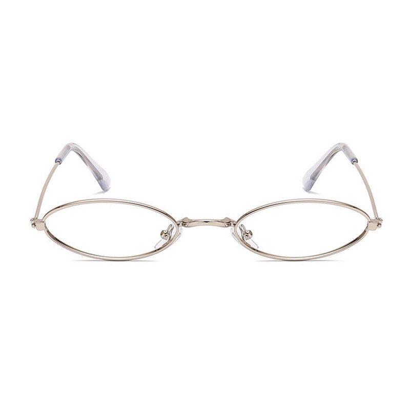 Gafas con montura dorada de aleación pequeña para hombre y mujer, lentes ópticas Retro clásicas, transparentes