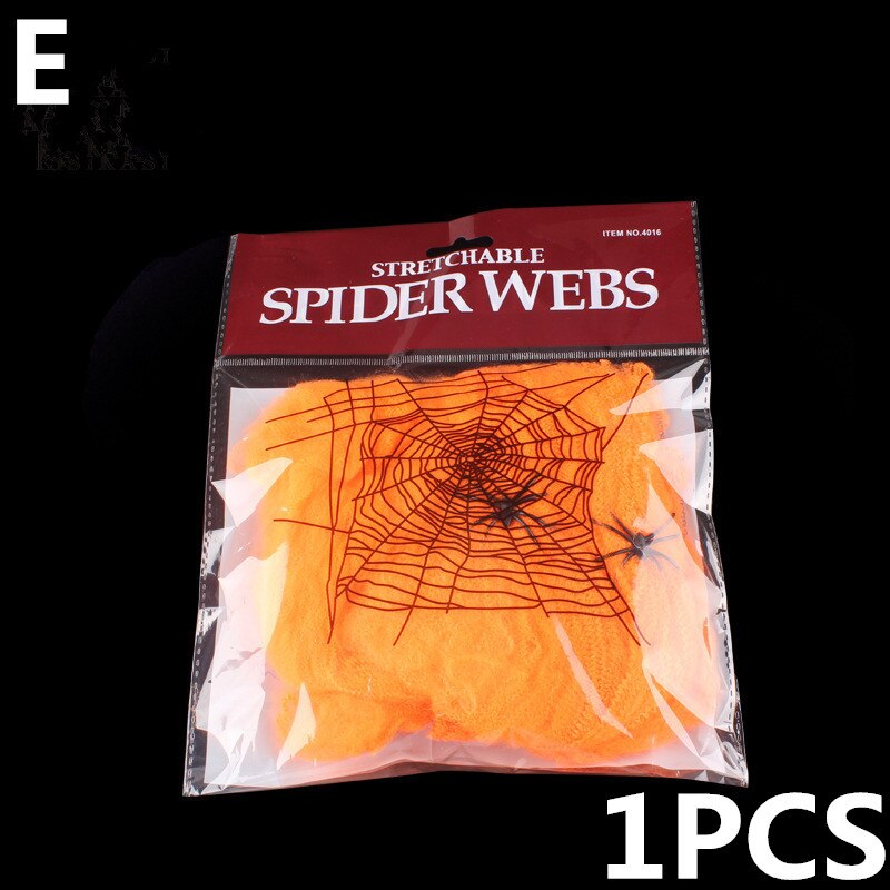 Halloween Scary Party Scene Props pider Silky Cotton Web Cobweb Horror Halloween Bar Haunted House Decor: E mdoel