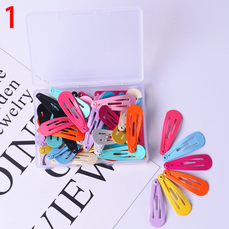 50 Stks/partij 3 Cm Leuke Candy Kleur Baby Clip Meisje Haar Accessoires Prinses Haarspeld Mini Hairclips: 1-Random