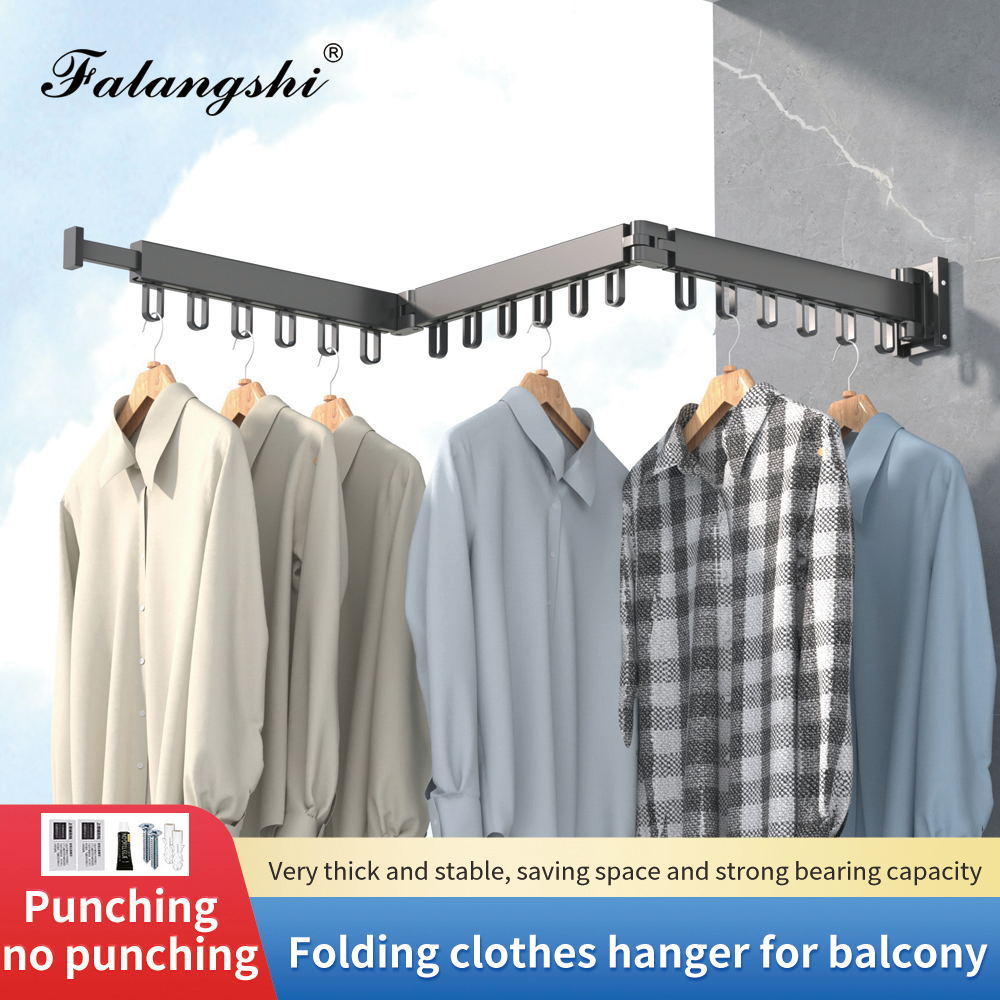 Cintre pliant rétractable pour le séchage des vêtements, espace intérieur et extérieur, en aluminium, pour l&#39;organisation des vêtements ménagers, WB3027