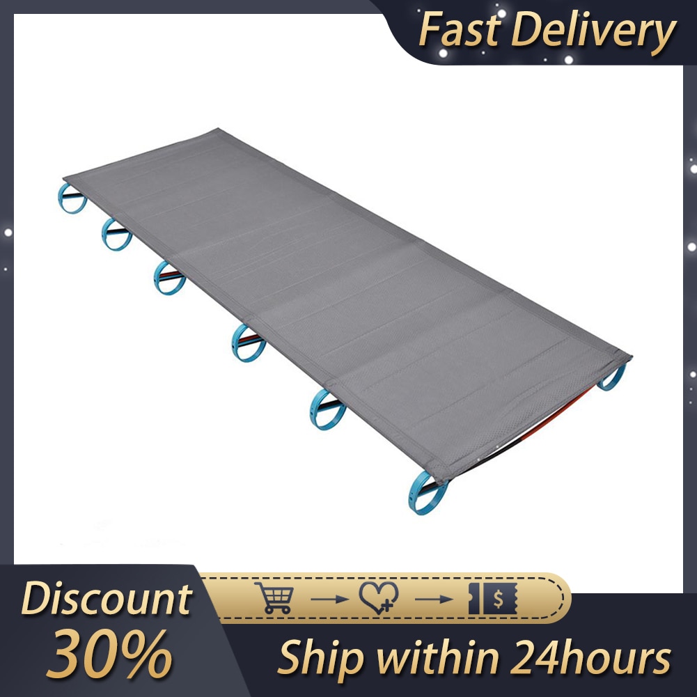 Portable Ultralight Folding Single Camp Bed Travel Cot Tent Bed Aluminium Alloy Metal Frame Outdoor Camping Hiking Fishing Beds