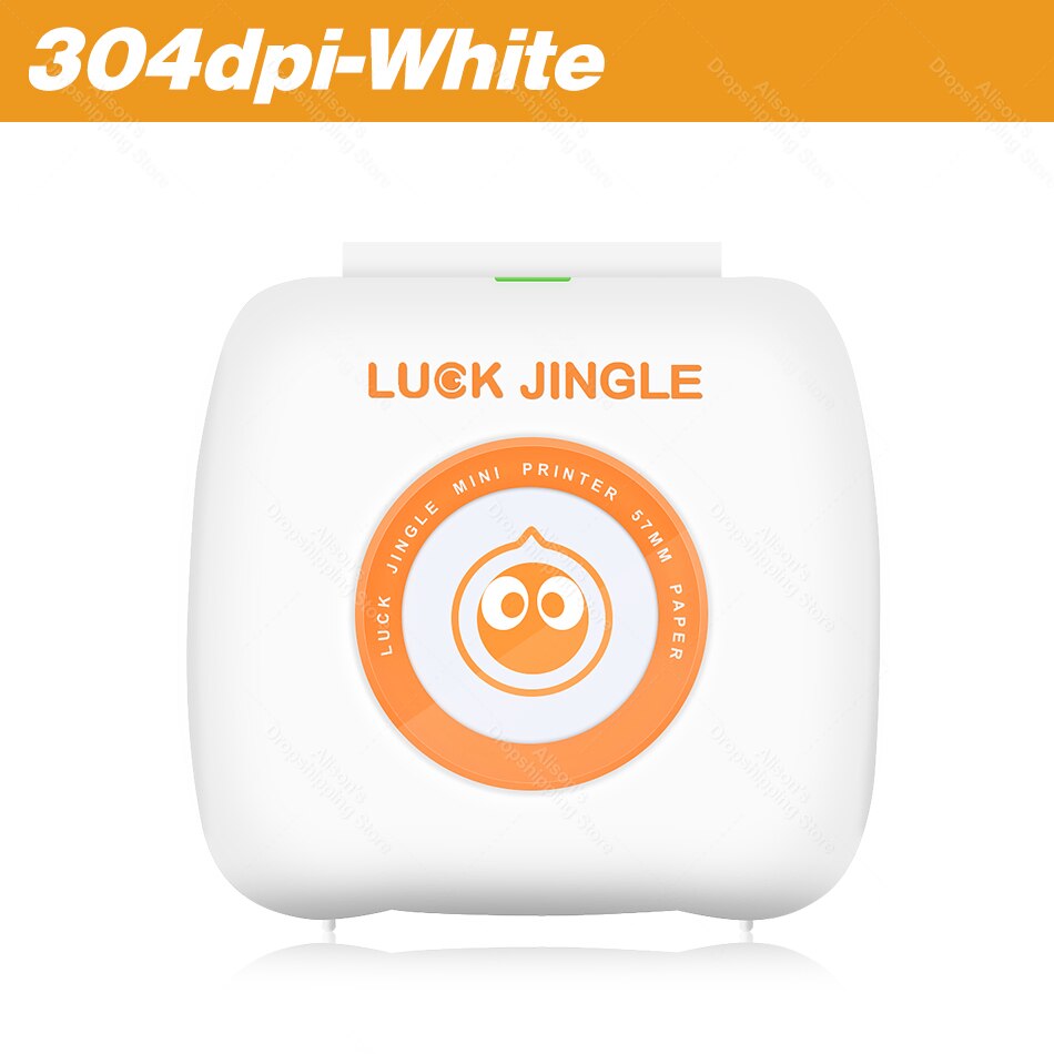 Pocket Photo Printer 304Dpi Draagbare Bluetooth Printers Foto Thermische Draadloze Printer Werk Op Android Ios Telefoon Printer: 1 White Printer