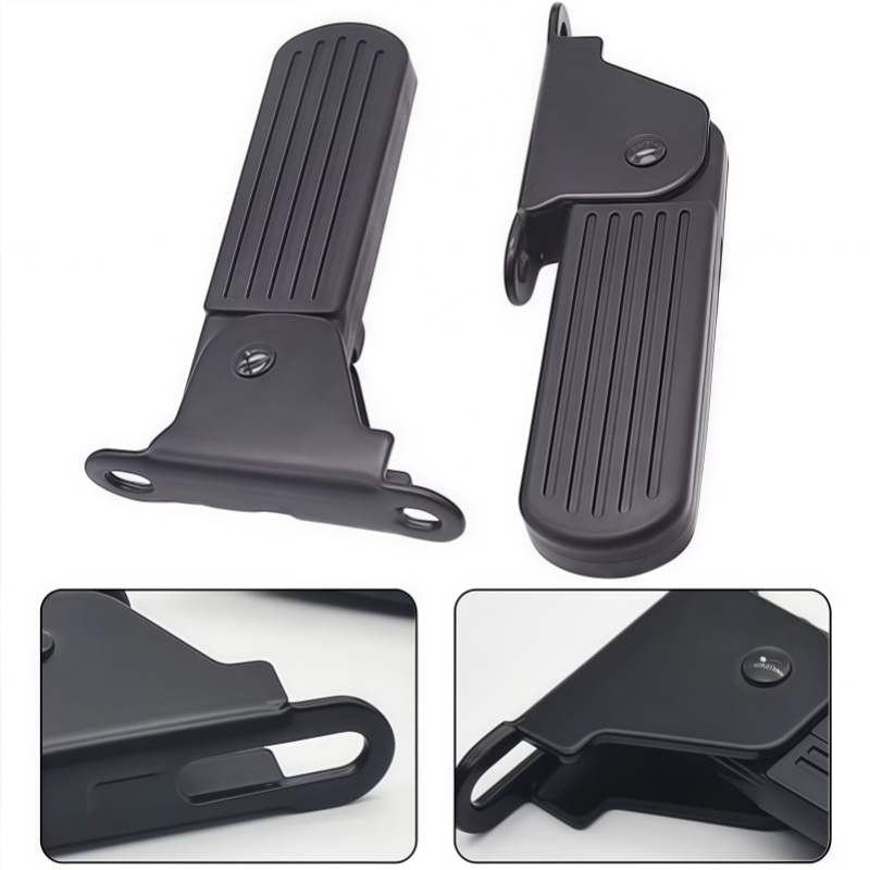 1pair Electric Moped Front Pedal Scooter Front Foldable Pedal Leg Support Pad Thickened Steel Plate Ebike Accessories