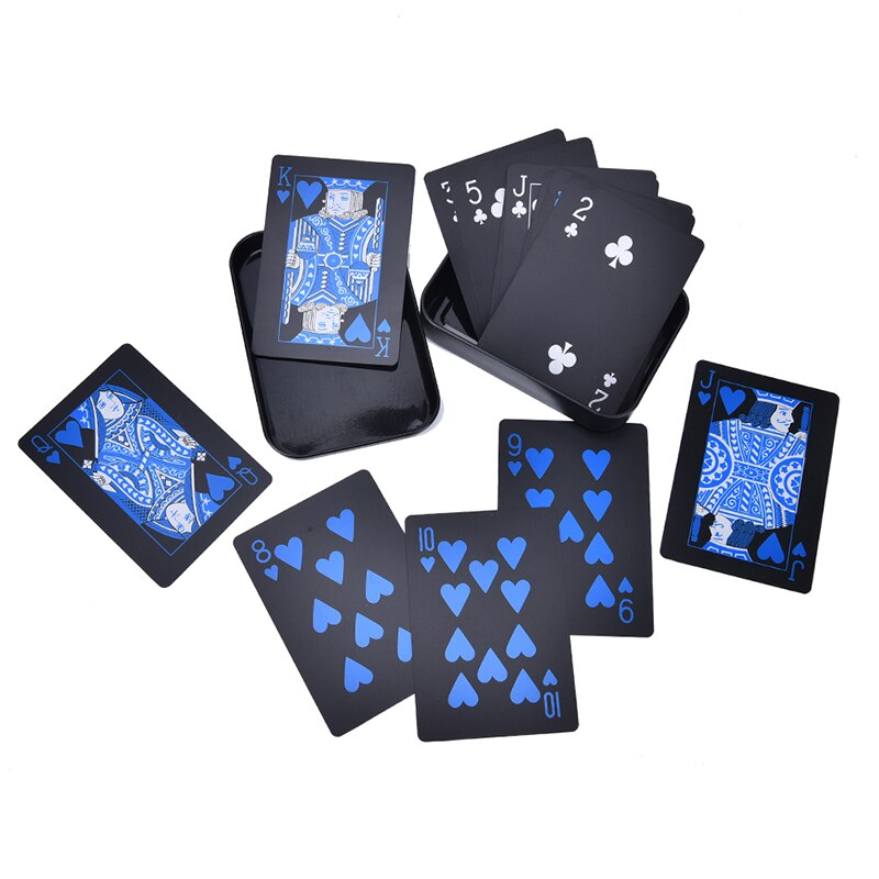 Vandtætte sorte spillekort holdbar poker plast pvc poker