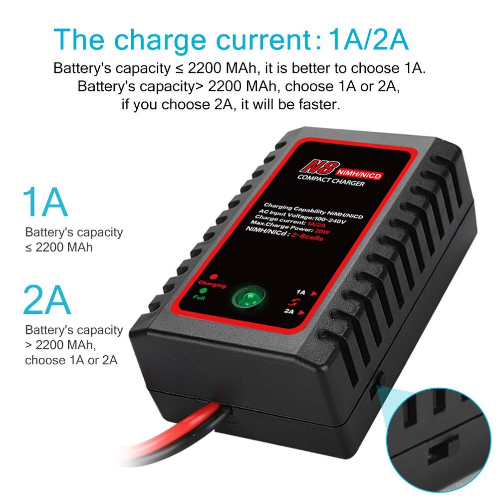 N8 Ni MH charger Model aircraft charger A3 constant current monitoring automatic protection safe and durable