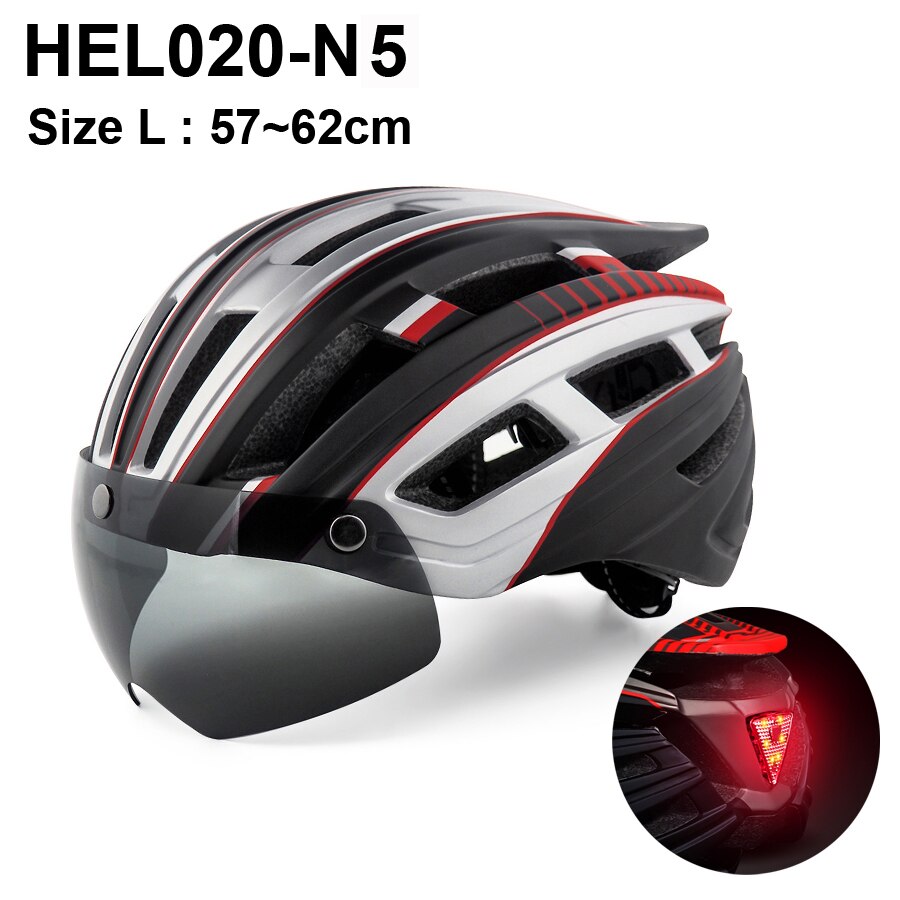 Electric Scooter Helmet With LED Rear Light Adult Cycling Helmet For MTB Road Bike Bicycle Ski Downhill Skateboard Night Riding: HEL020 N5