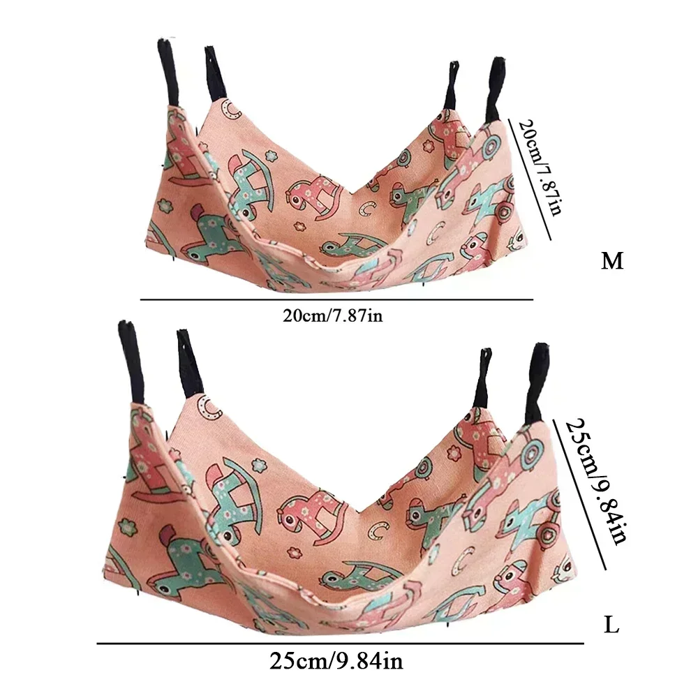 Kjæledyr hengekøye bomull hamster mus hengeseng liten kjæledyr hamster kanin dobbelt lag varm søvn reir hengekøye utstyr