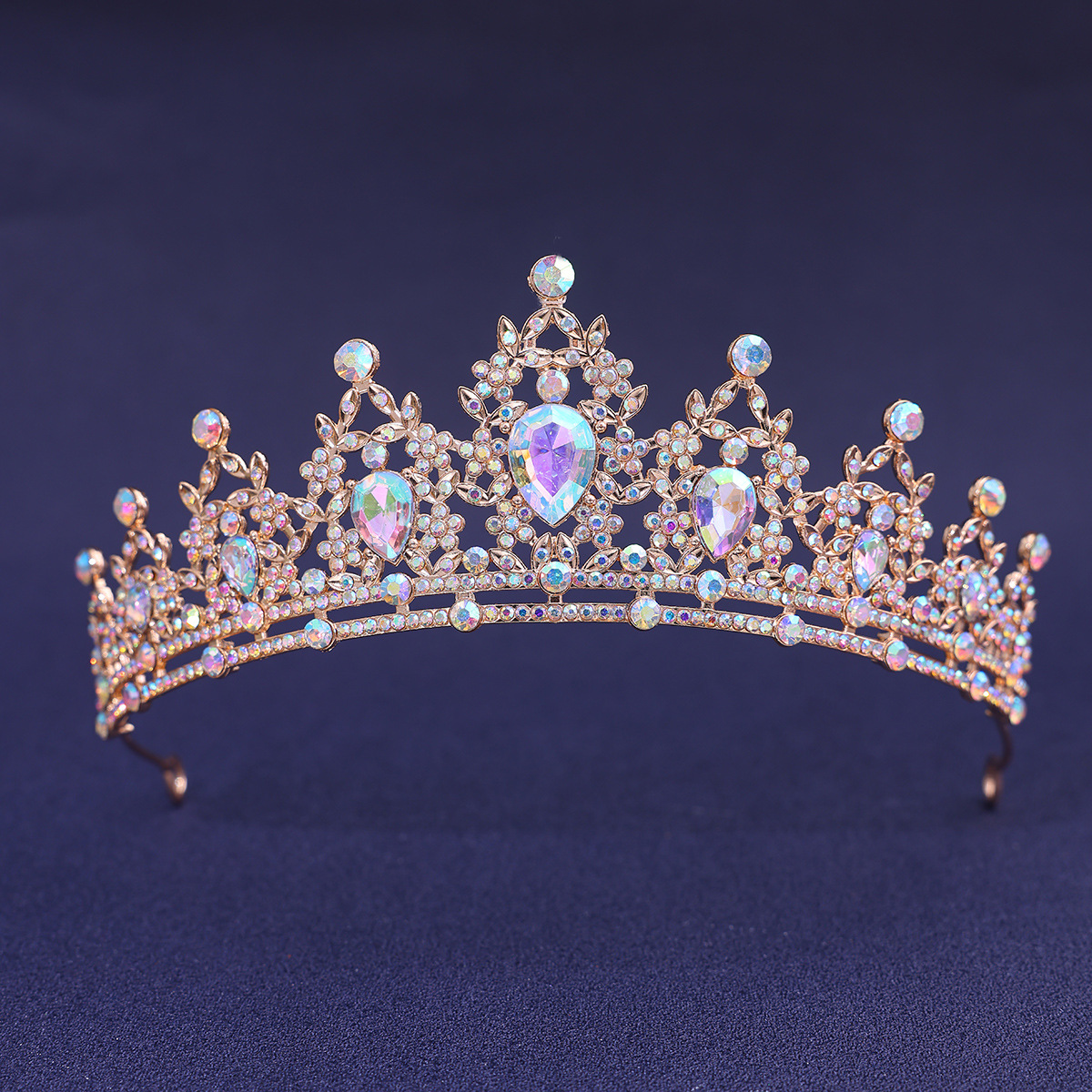 Accessoires pour cheveux de mariage, couvre-chef, bijoux de tête, diadème de cheveux de mariage, couronne de diadème de mariée en cristal, couleur argent, diadème en voile