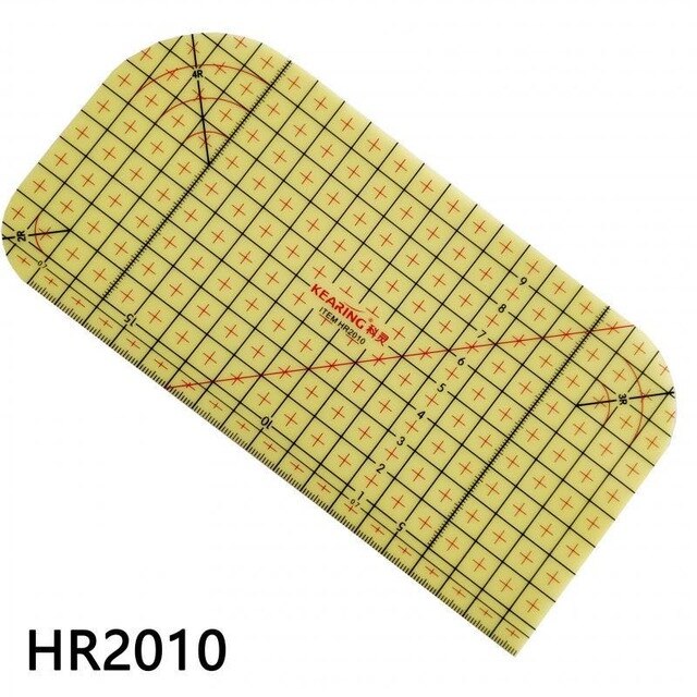 Regla de medición de planchado de 2 tamaños, herramientas de costura de retazos, herramienta de medición de suministros de costura DIY, novedad: HR2010