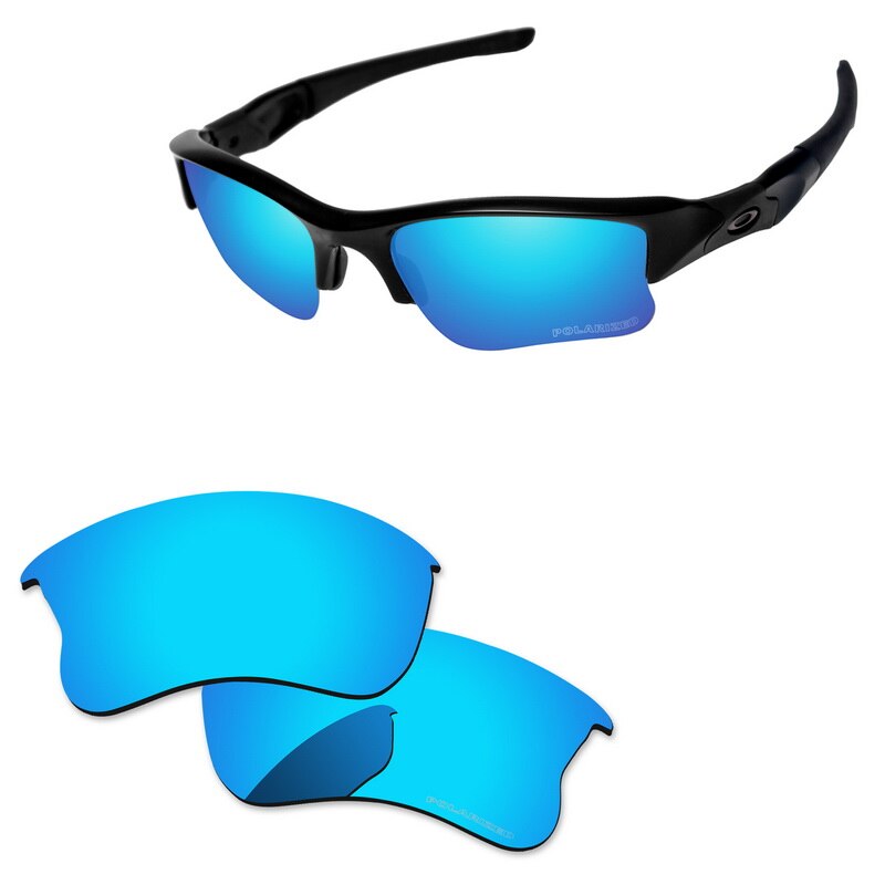 Alphax-lentes polarizadas de policarbonato para gafas de sol XLJ, lentes de repuesto para chaqueta plana auténtica, múltiples opciones: Ice Blue