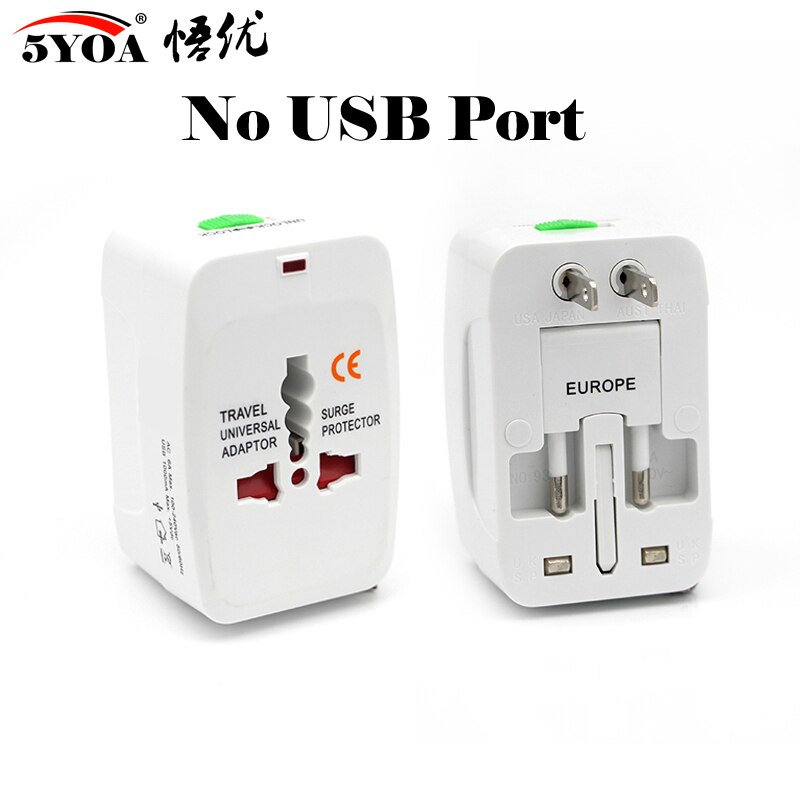 Elektrische Stecker steckdose Adapter International travel adapter Universal Reise Buchse Power Charger Konverter EU UK US AU: without USB port