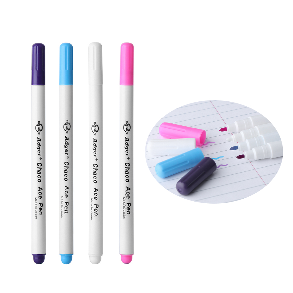 Rotulador de tinta con ojal de 30mm para escuela, material de oficina, marcador de tinta soluble en agua para punto de cruz, herramienta de bordado de tela borrable, 1/4 Uds.