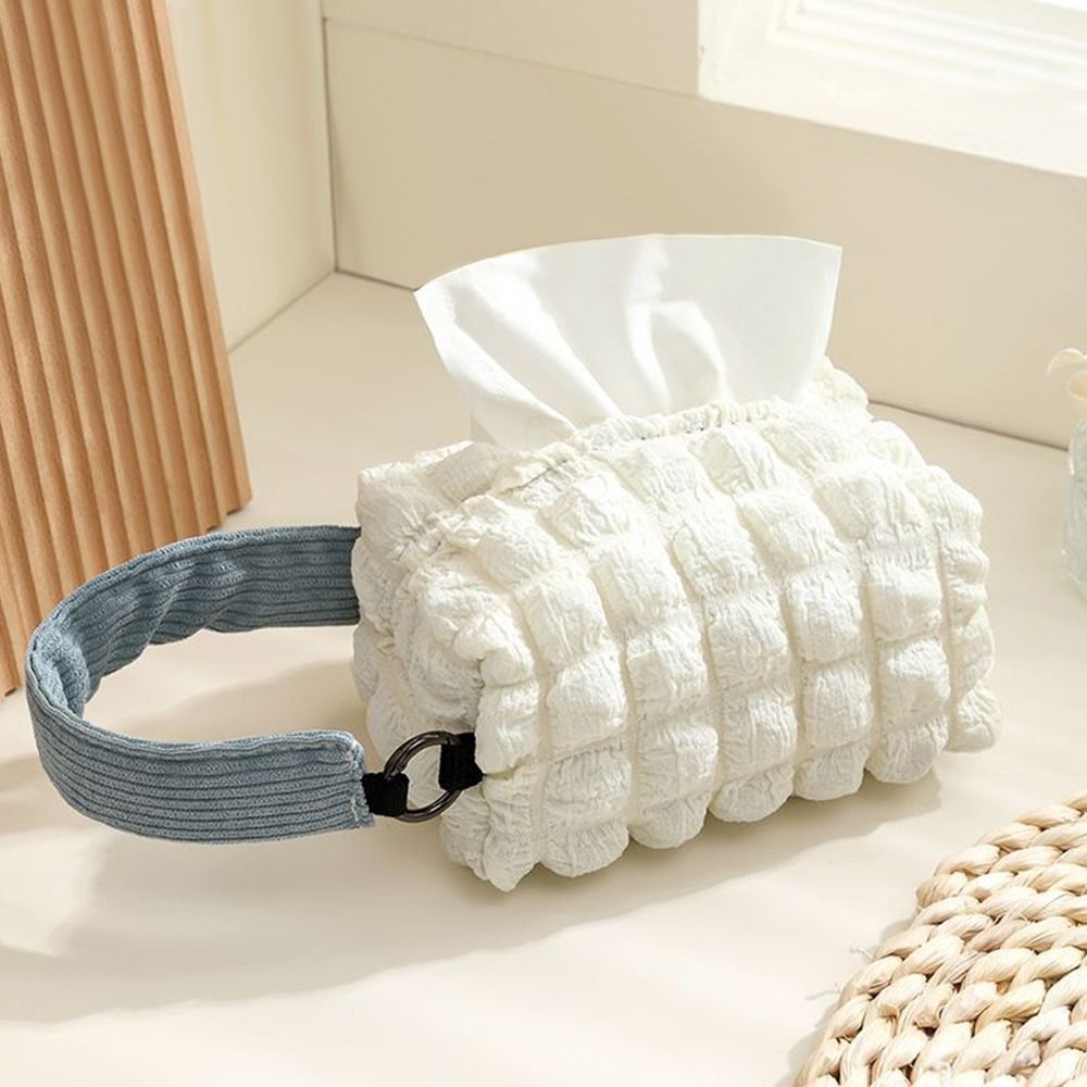 Babydoekjes Hoes - Flip Cover Tissue Box - Kinderwagen Hangtas - Katoenen Napkin Houder: Zwart