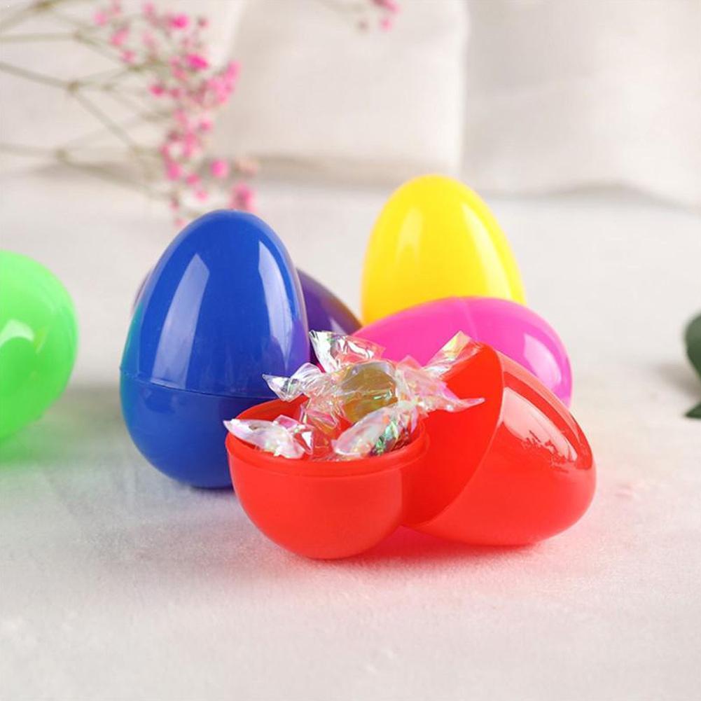 Påskeæg plast dekorativ åbning gashapon æg diy skal  e4 l 0