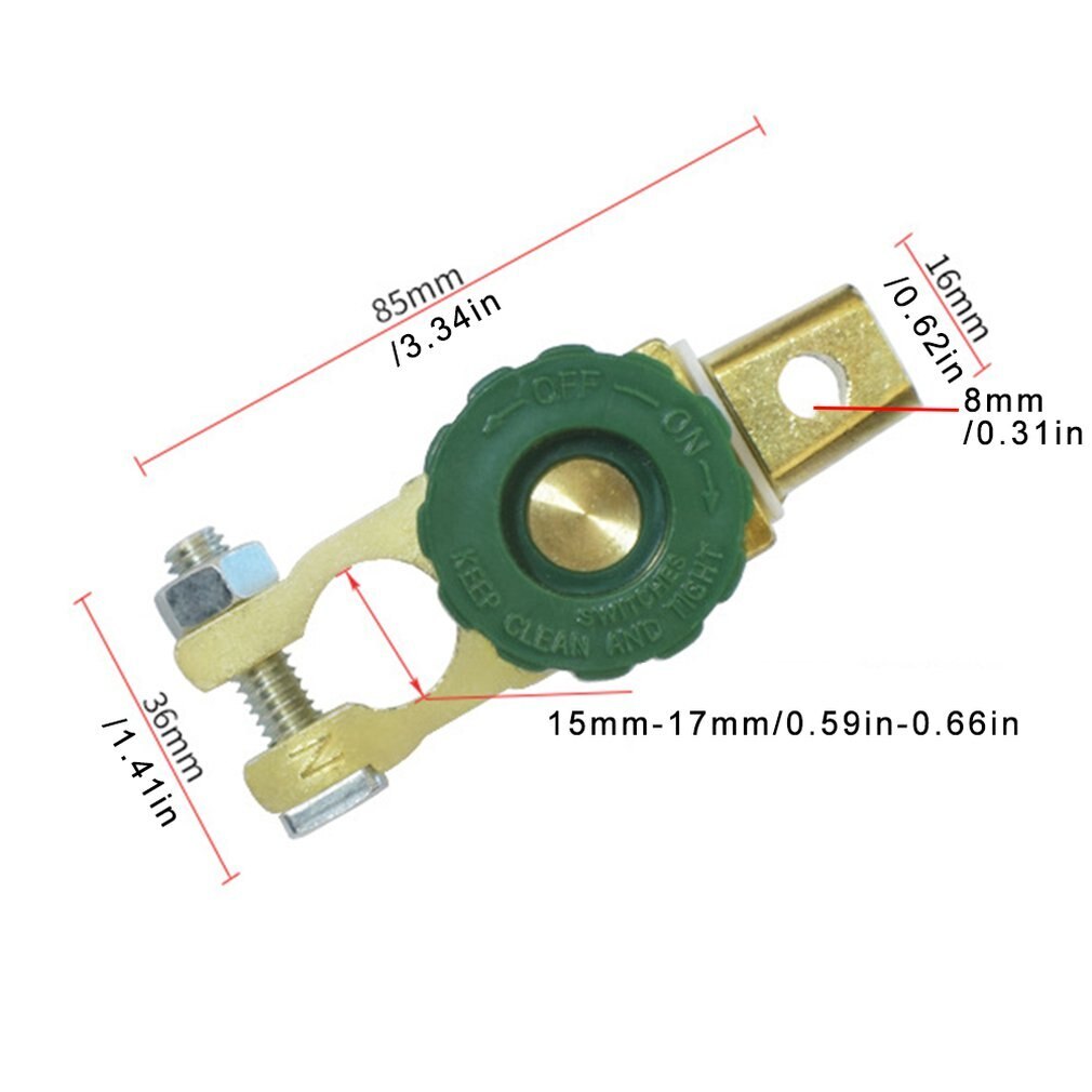 Car battery connector Zinc alloy copper plating Anti-leakage power switch Battery pile head Battery protection switch