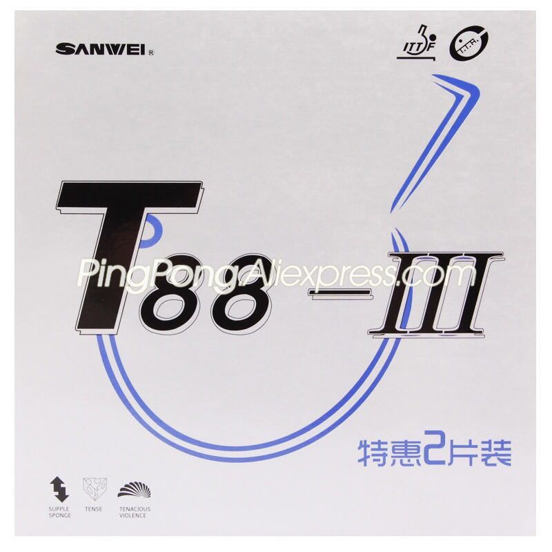 Original SANWEI T88-3 Table Tennis Rubber Allround Type Spin Speed Control Loop T88 Ping Pong Sponge