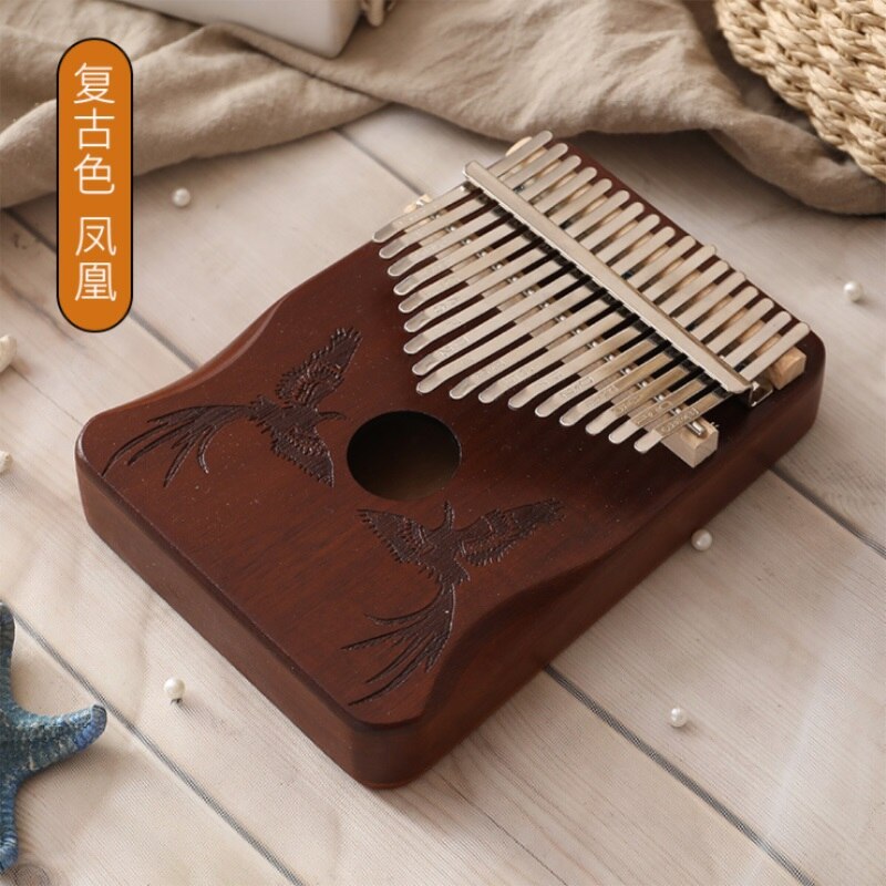 17 Keys Kalimba mahogany body Thumb Piano Portable Finger Piano Kalimba Made By Single Board High Wood Mahogany: 1