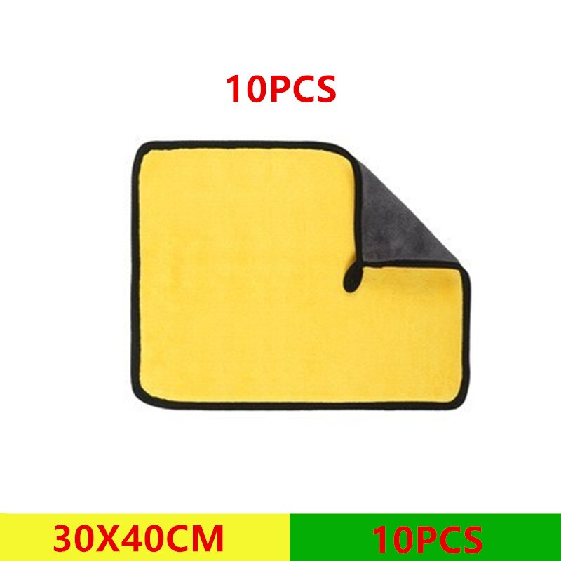 Serviette en microfibre pour lavage de voiture, 3/5/10 pièces, 600g/m2, chiffon de séchage pour peinture: Rouge