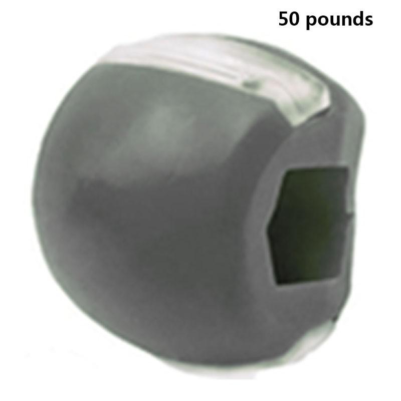 Fitness Face Masseter Men Women Muscle Jawline Exerciser Face Lifting Jaw Trainer Ball Face Toning Muscle Training Fitness Ball: Gray        50pounds