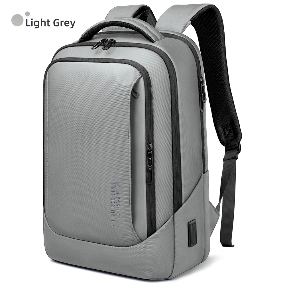 Mochila de viaje Heroic Knight de gran capacidad, impermeable, mochila para ordenador portátil de 15,6 ", mochila de trabajo para , mochila escolar: Gris claro