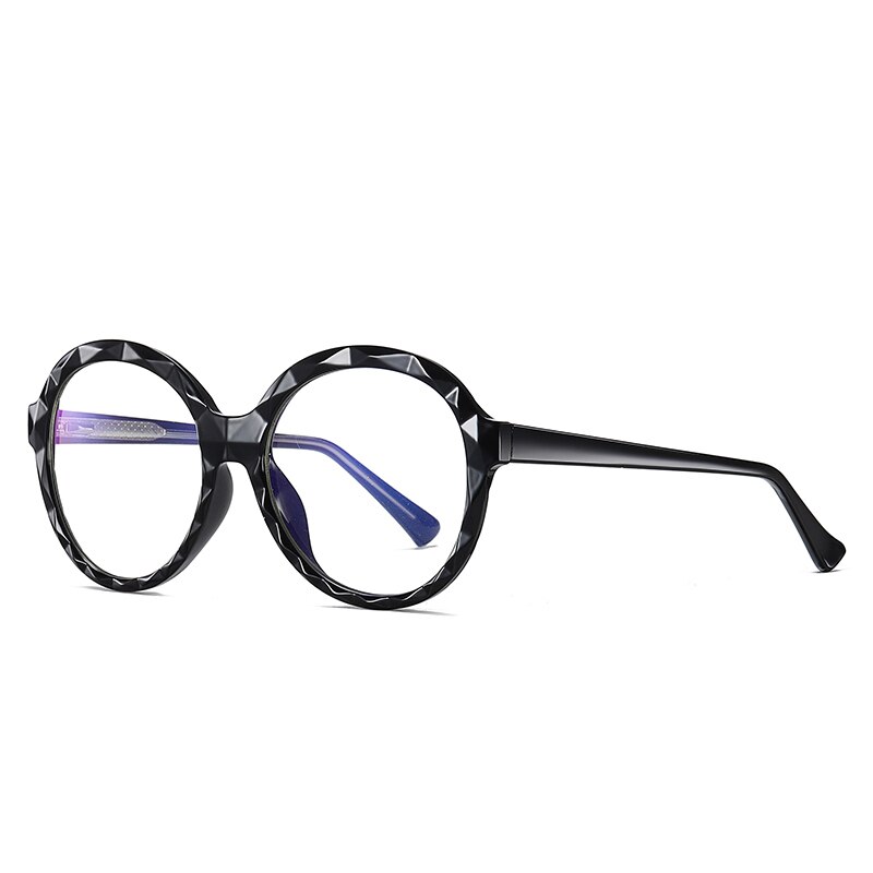 Pro acme  tr90 bågar runda blått ljus blockerande glasögon dam dator glasögon anti blått ljus glasögon lentes luz azul  pc1515: C1 svarta