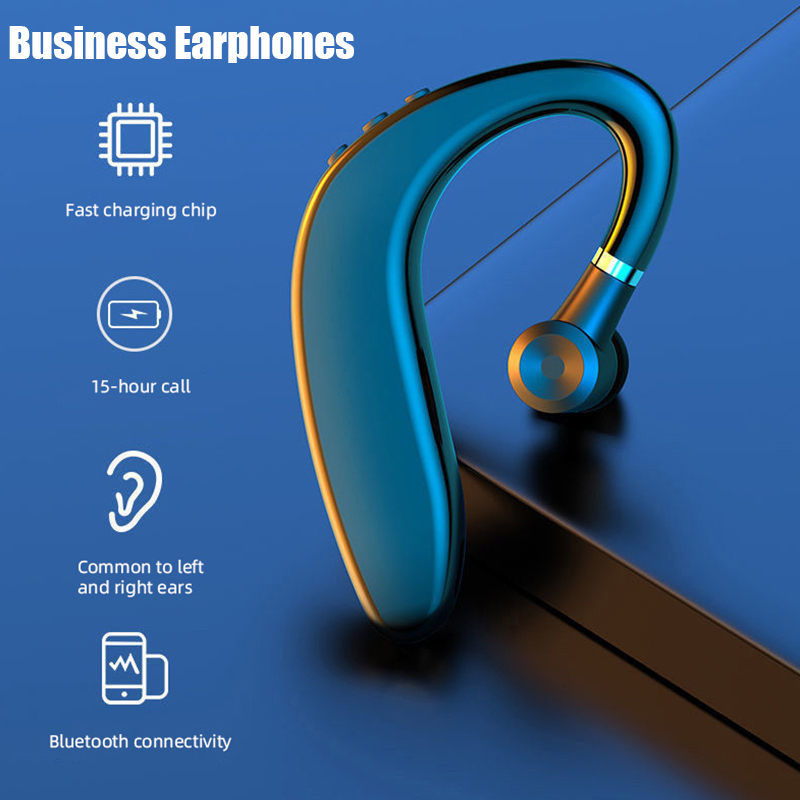 Fone de ouvido sem fio bluetooth 5.0, fone de ouvido estéreo hifi à prova d'água para negócios, viva-voz com microfone para huawei xiaomi