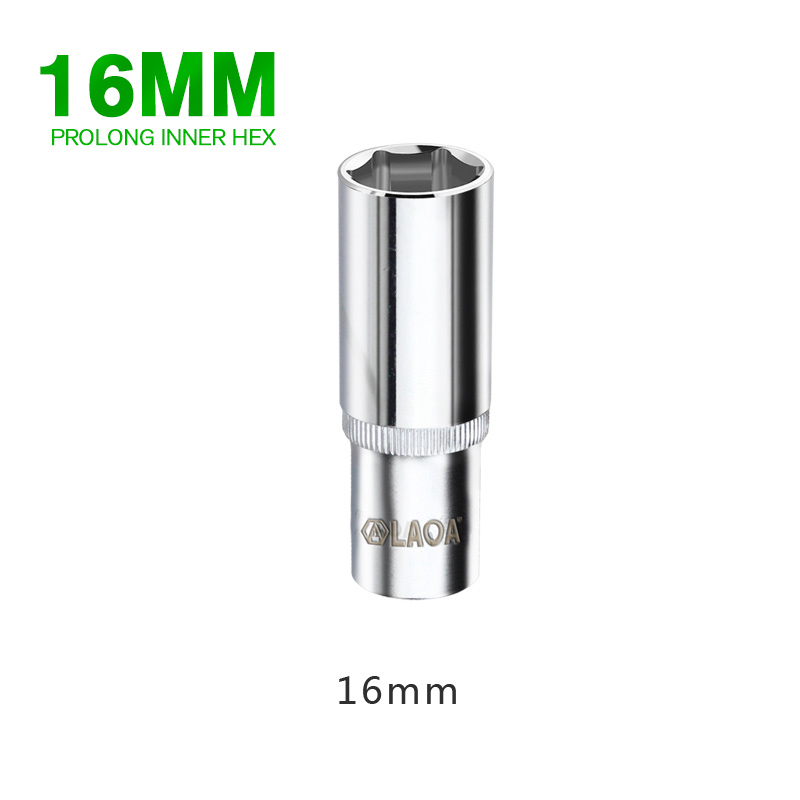 LAOA Metric 3/8 Hexagon Wrench Socket Set Socket Head Long and Short Socket Spanner Accessories 9-19mm: Long Hexagon 16mm