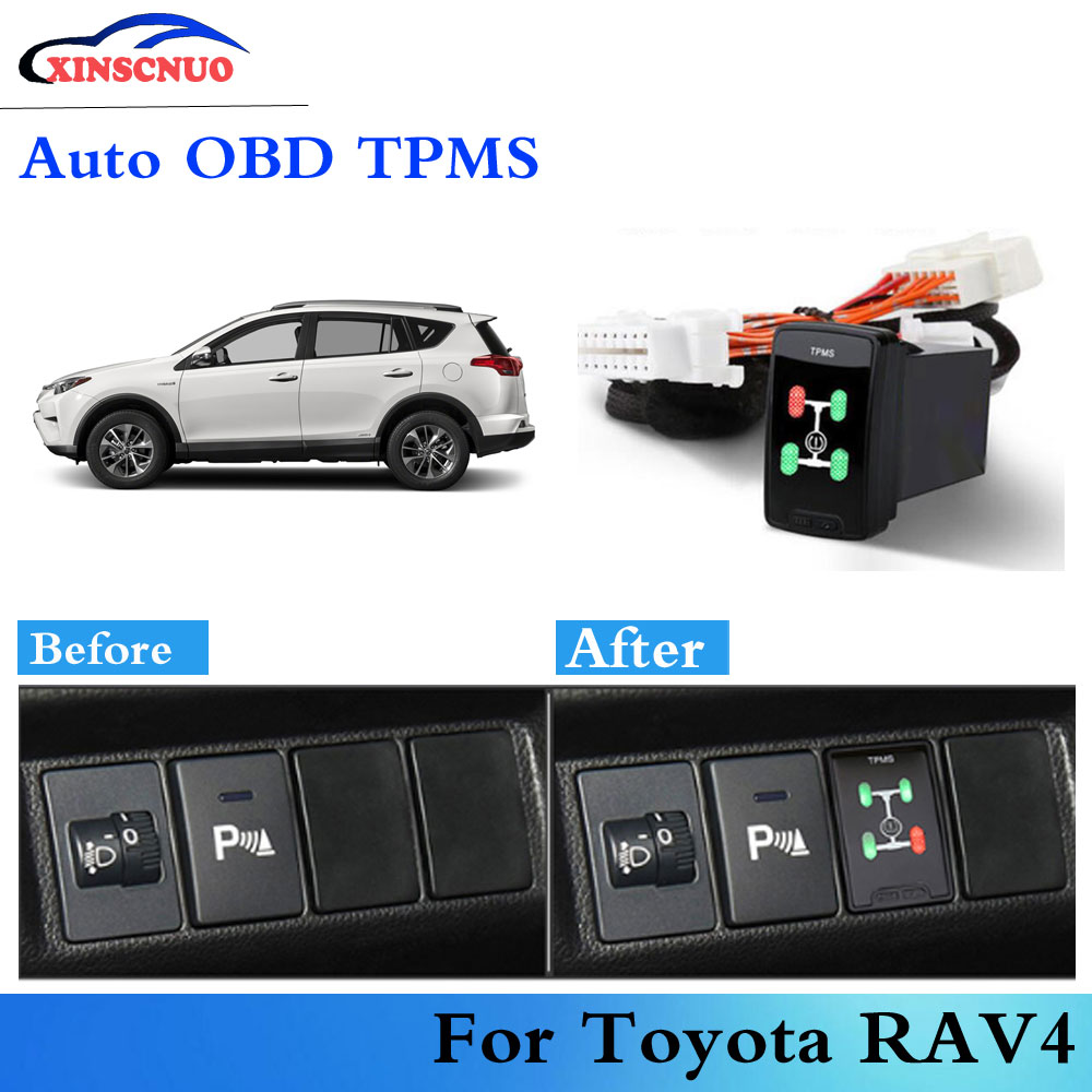 Auto Obd Tpms Bandenspanningscontrolesysteem Voor Toyota RAV4 Auto Alarmsysteem Auto Modificatie