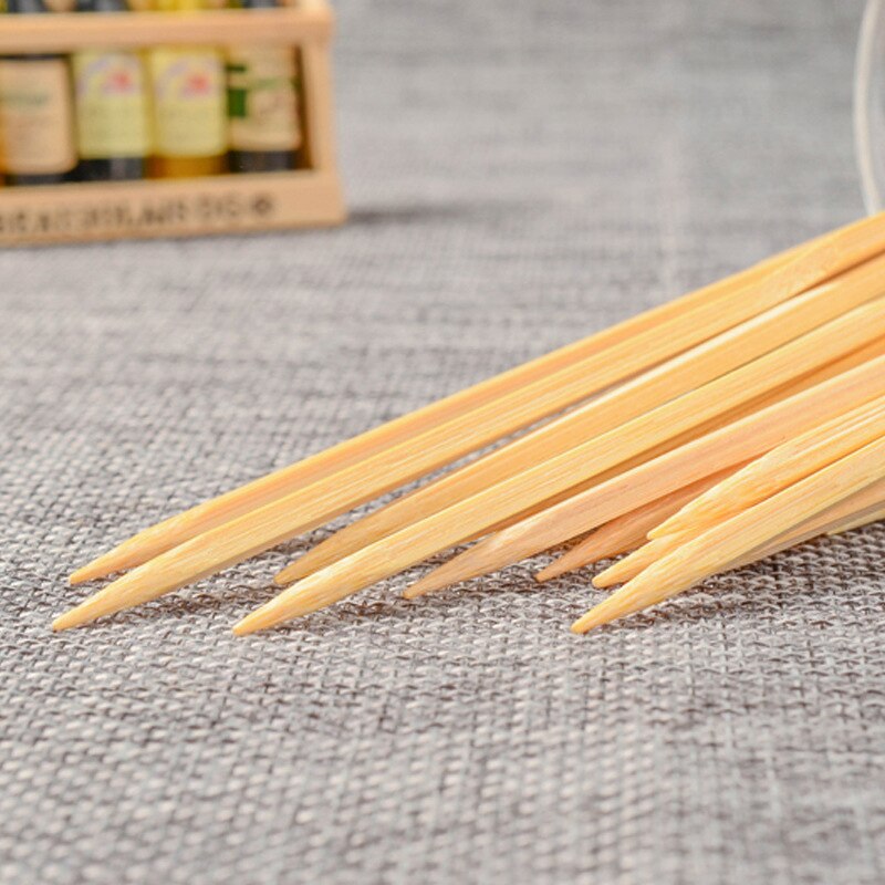 100PCS Barbecue Bamboo Skewers Disposable Bamboo Stick Long Toothpicks Fruit Sandwich Snacks BBQ Tableware Kitchen accessories