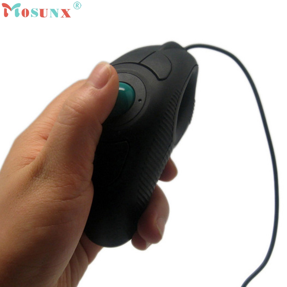 Mosunx Computer Peripherals 2.4GHz Wired USB Handheld Mouse Finger Using Optical Track Ball Mouse 1000DPI Gaming Mouse Jun24