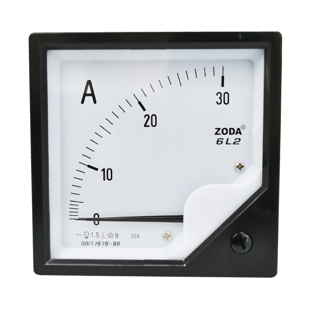 1PC 6L2-A 5A 10A 15A 20A 30A AC Direct Analog Meter Panel AMP Current Ammeter Gauge Pointer Ammeter 80*80MM Amperimetro AC