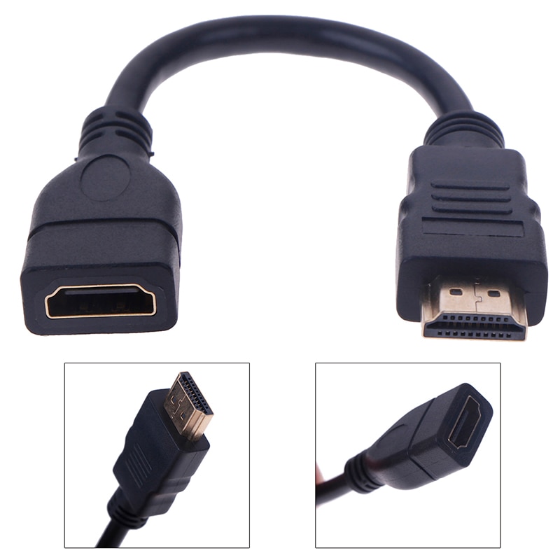 1Pc 15 cm/30 cm HDMI Man-vrouw Verlengkabel HDMI Protector Extender Cord