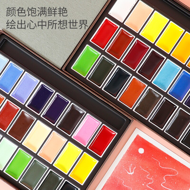 Artist level Solid Watercolor Paint Set for Painting Art Pigment Supplies