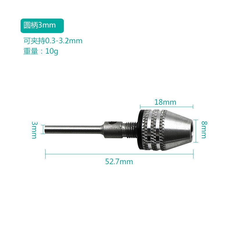Mini Keyless Drill Chuck 0.3-8mm Self-Tighten Electric Drill Bits Collet Fixture Tools 1/4" Hex Shank Quick Change Converte: 0.3-3.2mm sliver