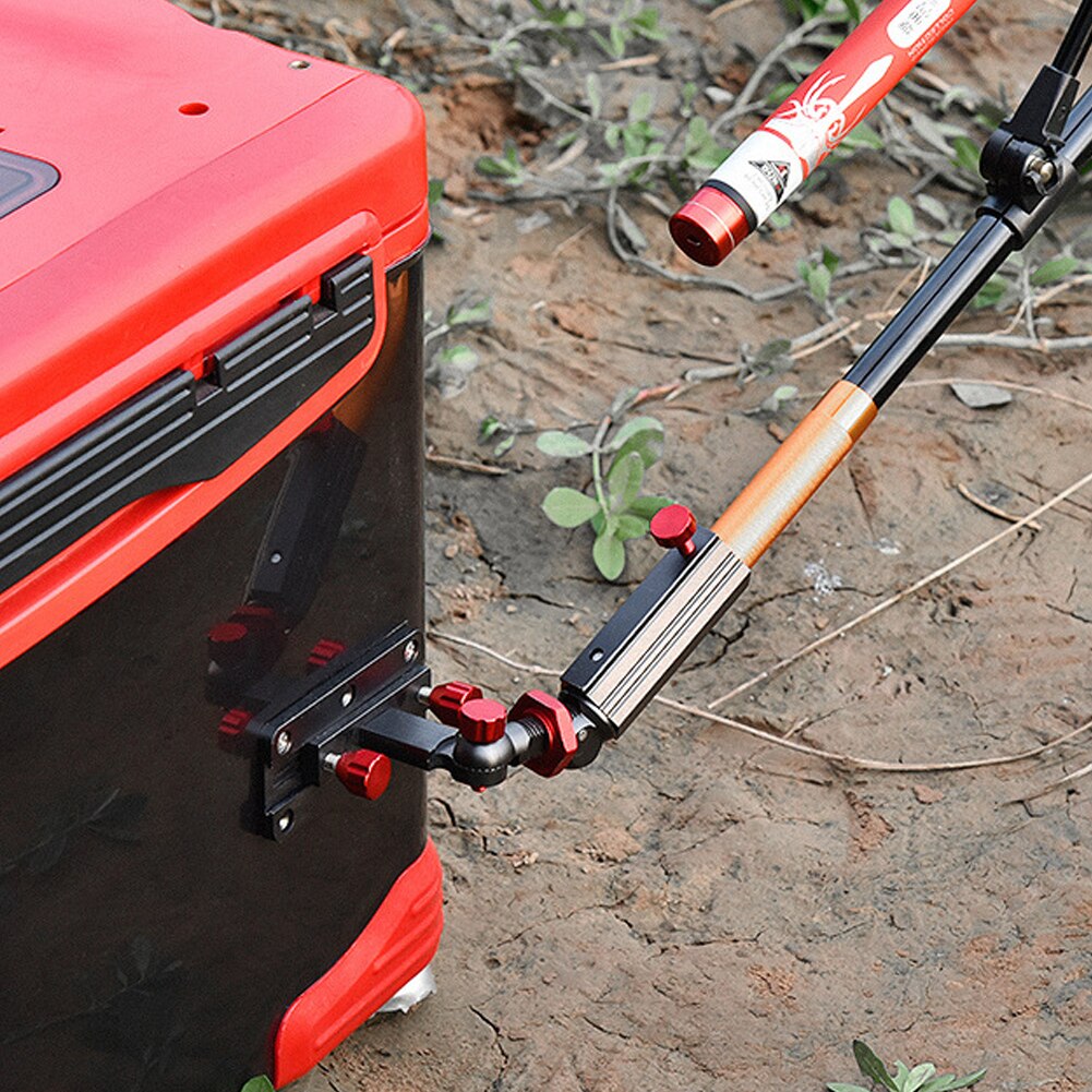 Soporte Universal para caña de pescar, aleación de aluminio y magnesio, 360 ajustable, fijo, accesorios de pesca, 1 unidad