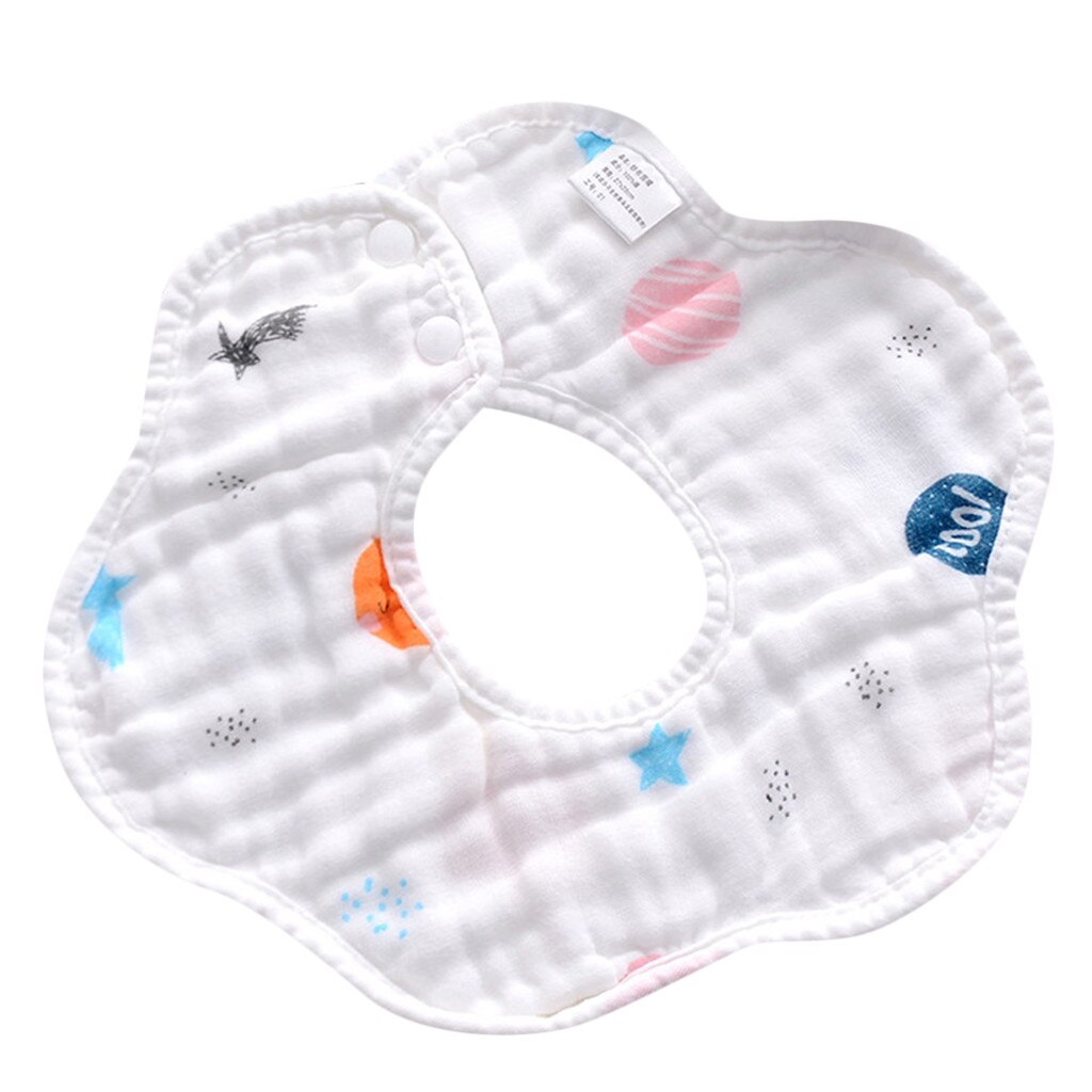 Cartoon Katoen Pasgeboren Baby Slabbetjes Soft 360 Graden Roterende Slabbetjes Speeksel Handdoek Overgooier Jaar Voor Kinderen Babador Bandana # Y