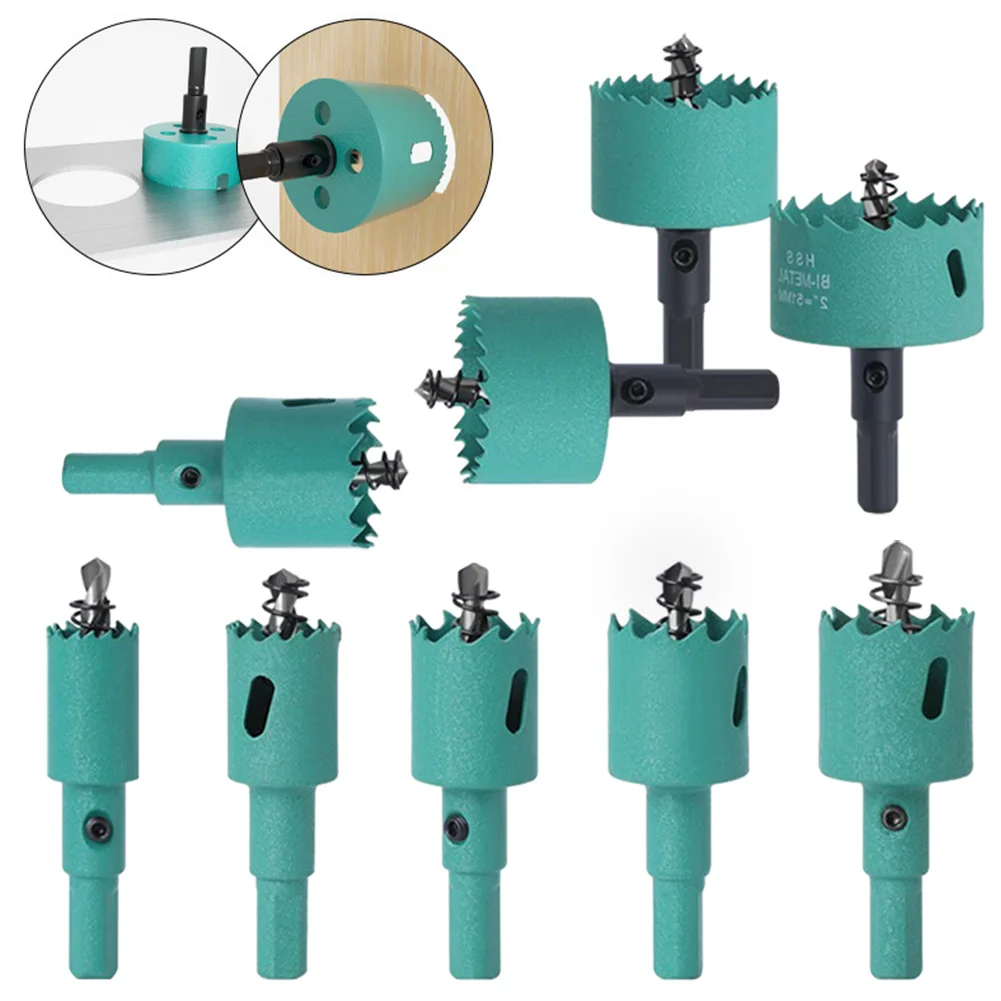 12 Stück 16–53 mm Bimetall-Holz-LochsäGen-Bohrer HSS-Stahl M42 Lochsäge Holzbearbeitungswerkzeuge für Downlight-Trockenbau-Öffnungswerkzeuge