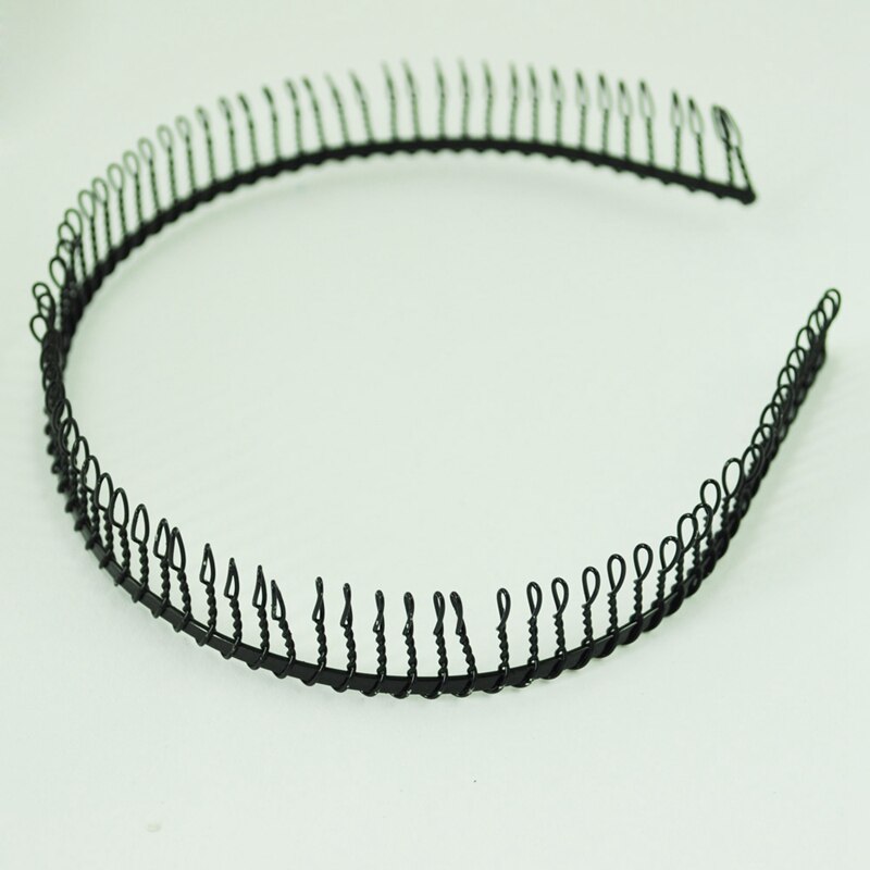 Sodial (r) metal tænder kam hårbånd hårbøjle pandebånd sort til kvinde