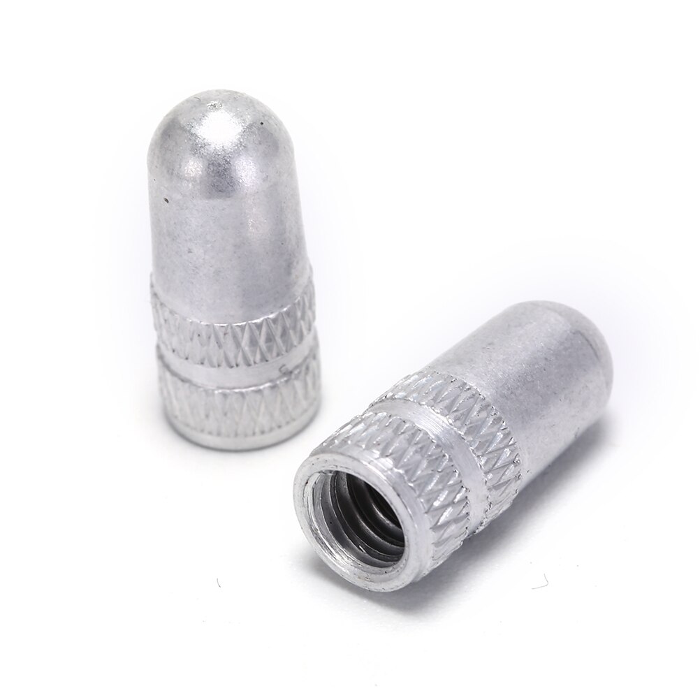 Fiets fiets mtb presta velg bandpen ventieldopjes stofhoes fietsaccessoires 2 stuks/partij: Zilver