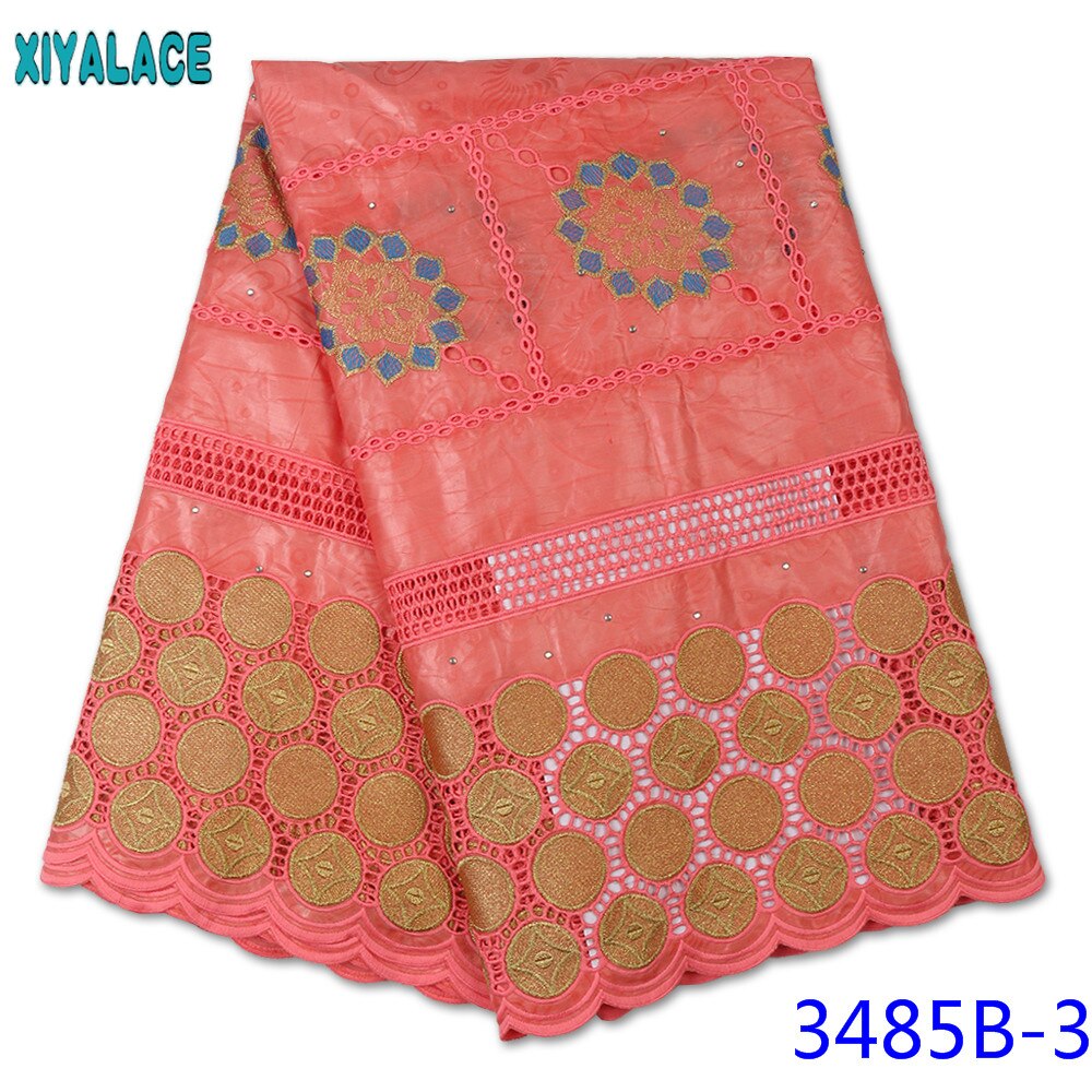 African Bazin Riche Getzner Dry Lace Stones Basin Fabric Senegal Bazin Brode with Stones for Women KS3485B: Picture 3